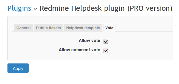 Satisfaction Votes Helpdesk Plugin Documentation